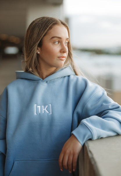 1K Essentials Collection - Medium Blue Hoodie